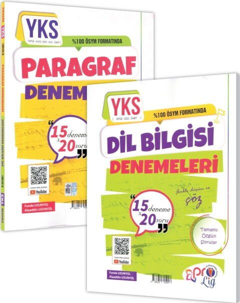 PROLİG YKS DENEME 15*20 PARAGRAF DİLBİLGİSİ(Güncel Müfredat)2027 MÜFREDATA UYGUN