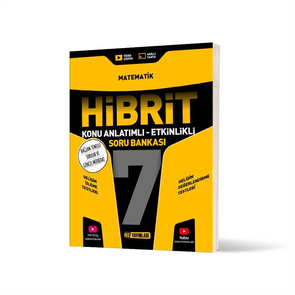 7. Sınıf Hibrit Matematik Soru Bankası - Hız Yayınları kitap kapağı