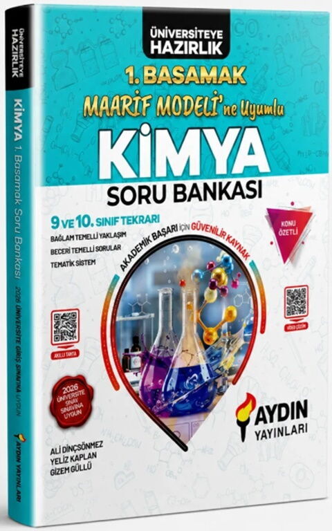 Aydın Yayınları Kimya Maarif Modeline Uyumlu 1. Basamak Soru Bankası - Aydın Yayınları kitap kapağı
