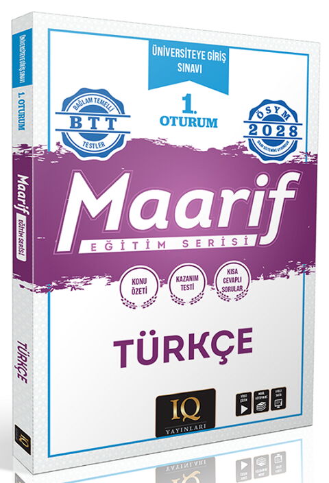 IQ Yayınları 2028 Türkçe Maarif Eğitim Serisi 1. Oturum - IQ Yayınları kitap kapağı
