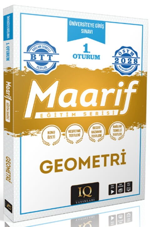 IQ Yayınları 2028 Geometri Maarif Eğitim Serisi 1. Oturum - IQ Yayınları kitap kapağı