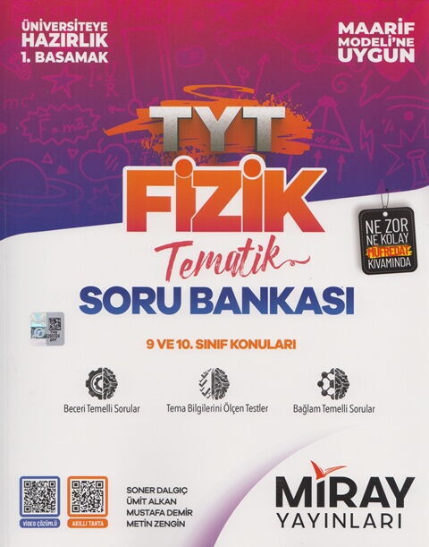 Miray Yayınları TYT Fizik Maarif Model Tematik Soru Bankası - Miray Yayınları kitap kapağı