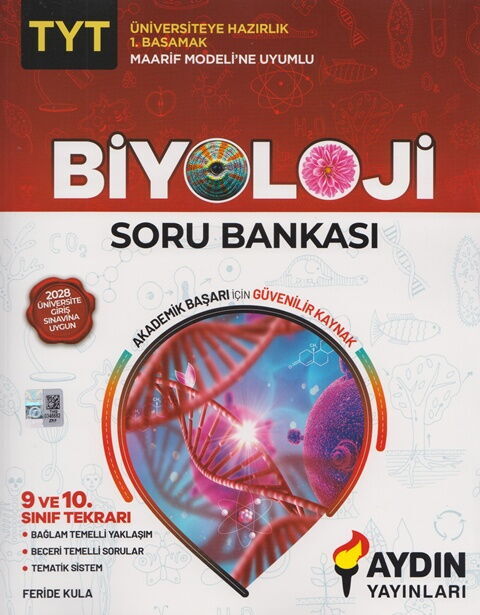 Aydın Yayınları TYT Biyoloji Maarif Model 1. Basamak Soru Bankası - Aydın Yayınları kitap kapağı