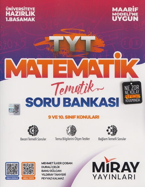 Miray Yayınları TYT Matematik Maarif Model Tematik Soru Bankası - Miray Yayınları kitap kapağı
