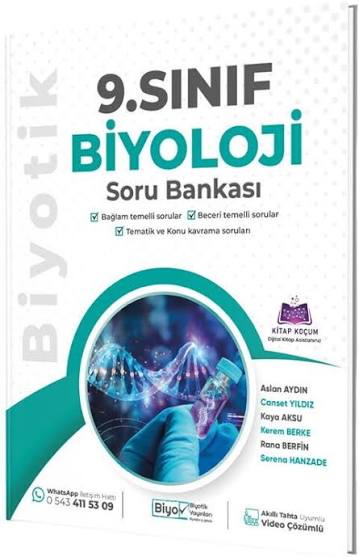 Biyotik 9. Sınıf Soru Bankası Biyoloji - 2026-27 - Biyotik Yayınları kitap kapağı