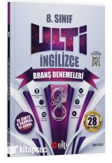 Ulti 8. Sınıf Deneme İngilizce - 2026-27 - Ulti Yayınları kitap kapağı