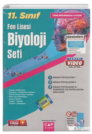 Çap Yayınları 11. Sınıf Set Fen Lisesi Biyoloji - 2026-27 - Çap Yayınları kitap kapağı