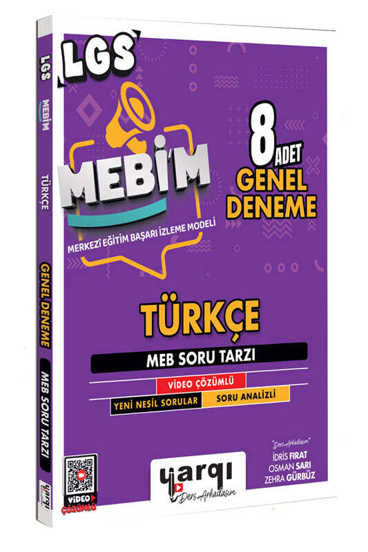 Yargı Ders Arkadaşım 8. Sınıf LGS MEBİM Türkçe 8 Adet Genel Deneme - Yargı Ders Arkadaşım kitap kapağı