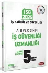 Data 2026 İSG İş Sağlığı ve Güvenliği A, B ve C Sınıfı İş Güvenliği Uzmanı 5 Deneme Çözümlü Görevde Yükselme Data Yayınları