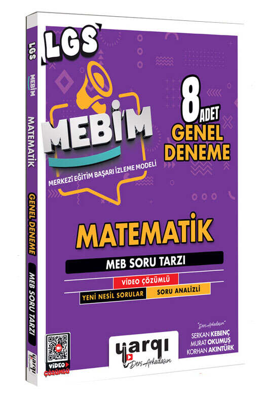 Yargı Ders Arkadaşım 8. Sınıf LGS MEBİM Matematik 8 Adet Genel Deneme - Yargı Ders Arkadaşım kitap kapağı