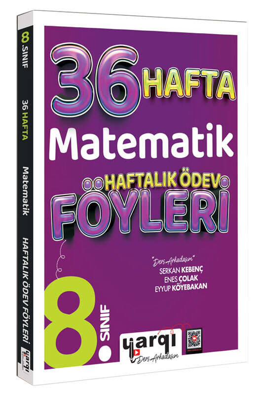 Yargı Ders Arkadaşım 8. Sınıf Matematik 36 Haftalık Ödev Föyleri - Yargı Ders Arkadaşım kitap kapağı