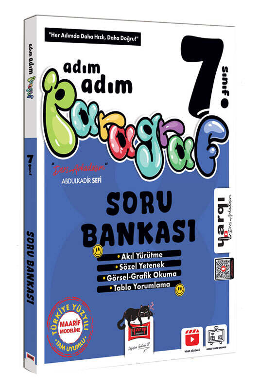 Yargı Ders Arkadaşım 7. Sınıf Adım Adım Paragraf Soru Bankası - Yargı Ders Arkadaşım kitap kapağı