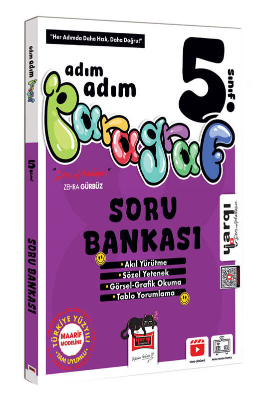 Yargı Ders Arkadaşım 5. Sınıf Adım Adım Paragraf Soru Bankası - Yargı Ders Arkadaşım kitap kapağı
