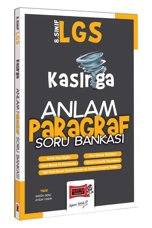 Yargı Ders Arkadaşım Yargı Yayınları 8. Sınıf LGS Kasırga Anlam Paragraf Soru Bankası - Yargı Ders Arkadaşım kitap kapağı