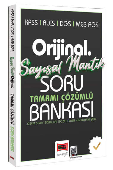 Yargı Yayınları KPSS ALES DGS MEB-AGS Orijinal Sayısal Mantık Tamamı Çözümlü Soru Bankası - Yargı KPSS kitap kapağı