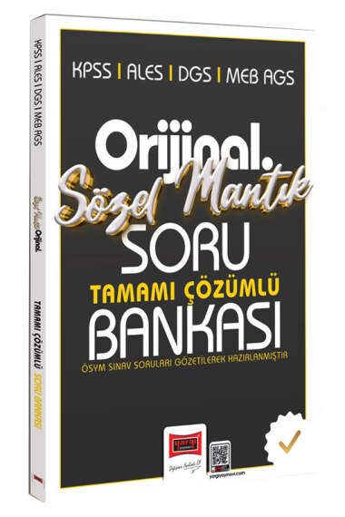 Yargı Yayınları KPSS ALES DGS MEB-AGS Orijinal Sözel Mantık Tamamı Çözümlü Soru Bankası - Yargı KPSS kitap kapağı