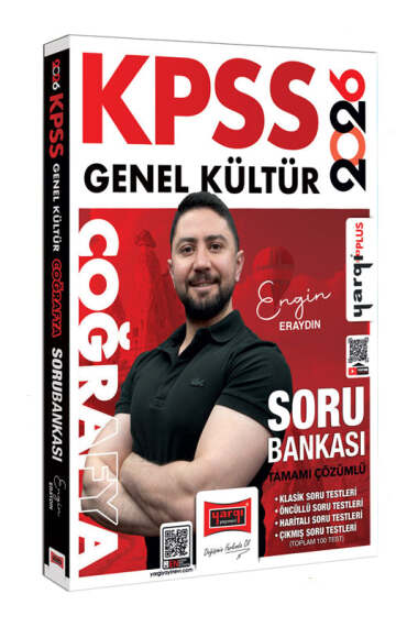 Yargı Yayınları 2026 KPSS Genel Kültür Tamamı Çözümlü Coğrafya Soru Bankası (Engin Eraydın) - Yargı KPSS kitap kapağı