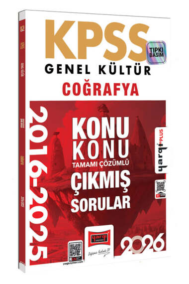 Yargı Yayınları 2026 KPSS Genel Kültür Coğrafya 2016-2026 Konu Konu Tamamı Çözümlü Çıkmış Sorular - Yargı KPSS kitap kapağı