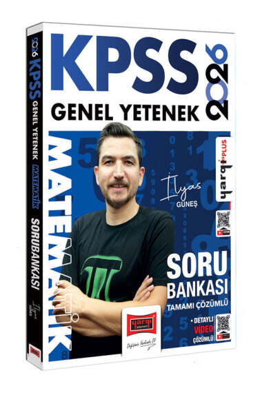 Yargı Yayınları 2026 KPSS Genel Yetenek Tamamı Çözümlü Matematik Soru Bankası (İlyas Güneş) - Yargı KPSS kitap kapağı