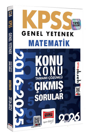 Yargı Yayınları 2026 KPSS Genel Yetenek Matematik 2016-2026 Konu Konu Tamamı Çözümlü Çıkmış Sorular - Yargı KPSS kitap kapağı
