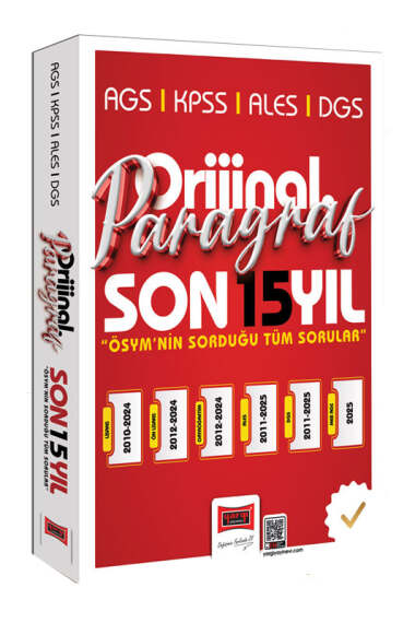 Yargı Yayınları 2026 KPSS AGS ALES DGS Orijinal Paragraf 15 Yıl Çıkmış Sorular - Yargı KPSS kitap kapağı