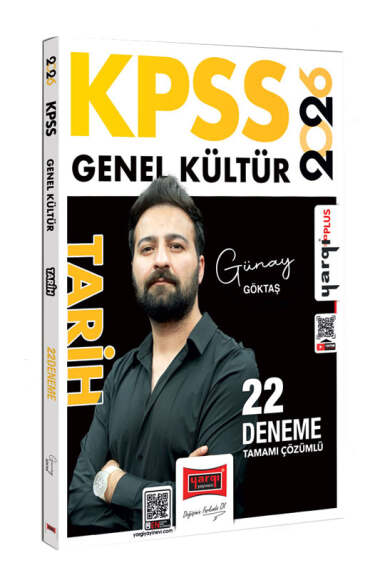Yargı Yayınları 2026 KPSS Genel Kültür Tamamı Çözümlü Tarih 22 Deneme (Günay Göktaş) - Yargı KPSS kitap kapağı