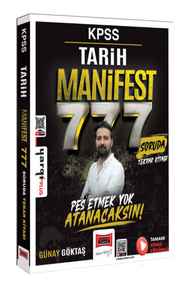 Yargı Yayınları KPSS Tarih Manifest Serisi 777 Soruda Tamamı Video Çözümlü Tekrar Kitabı - Yargı KPSS kitap kapağı