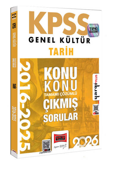 Yargı Yayınları 2026 KPSS Genel Kültür Tarih 2016-2026 Konu Konu Tamamı Çözümlü Çıkmış Sorular - Yargı KPSS kitap kapağı