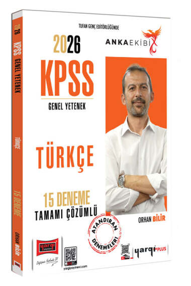 Yargı Yayınları 2026 KPSS Genel Yetenek Anka Ekibi Tamamı Çözümlü Türkçe 15 Deneme - Yargı KPSS kitap kapağı