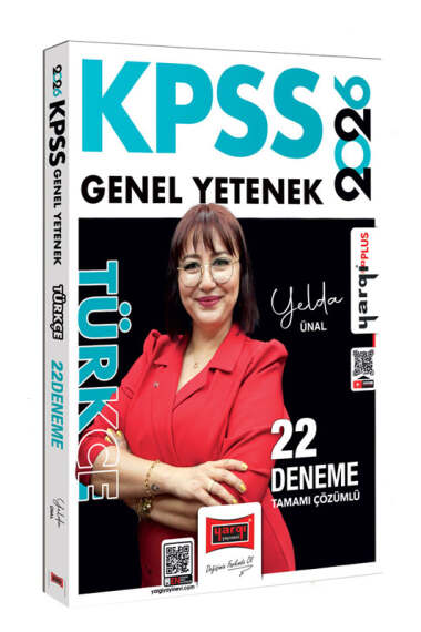 Yargı Yayınları 2026 KPSS Genel Yetenek Tamamı Çözümlü Türkçe 22 Deneme (Yelda Ünal) - Yargı KPSS kitap kapağı