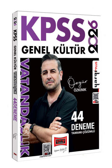 Yargı Yayınları 2026 KPSS Genel Kültür Tamamı Çözümlü Vatandaşlık 44 Deneme (Özgür Özkınık) - Yargı KPSS kitap kapağı