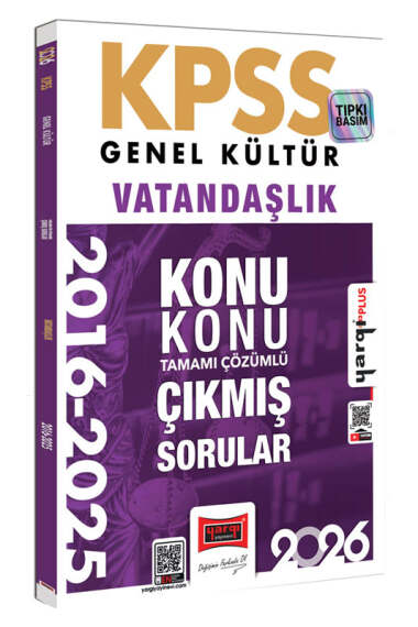 Yargı Yayınları 2026 KPSS Genel Kültür Vatandaşlık 2016-2026 Konu Konu Tamamı Çözümlü Çıkmış Sorular - Yargı KPSS kitap kapağı