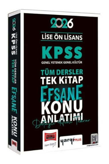 Yargı Yayınları 2026 KPSS Lise Ön Lisans GK-GY Tüm Dersler Tek Kitap Efsane Konu Anlatımı - Yargı KPSS kitap kapağı
