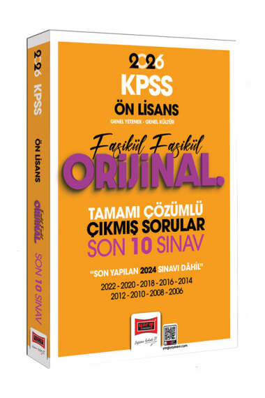 Yargı Yayınları 2026 KPSS Ön Lisans GK-GY Fasikül Fasikül Orijinal Tamamı Çözümlü Çıkmış Son 10 Sınav - Yargı KPSS kitap kapağı