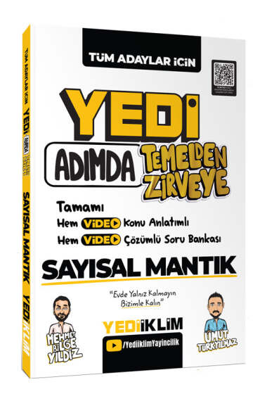 Yediiklim Yayınları Yedi Adımda Temelden Zirveye Sayısal Mantık Video Konu Anlatımlı Video Çözümlü Soru Bankası - Yediiklim Yayınları kitap kapağı
