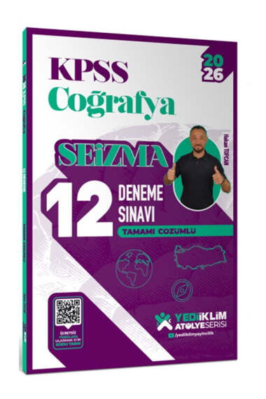 Yediiklim Yayınları 2026 KPSS Atölye Serisi Coğrafya Seizma Tamamı Çözümlü 12 Deneme Sınavı - Yediiklim Yayınları kitap kapağı