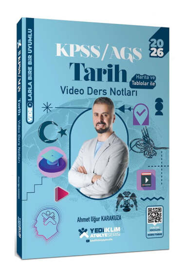 Yediiklim Yayınları 2026 KPSS Genel Kültür Atölye Serisi Tarih Video Ders Notları - Yediiklim Yayınları kitap kapağı
