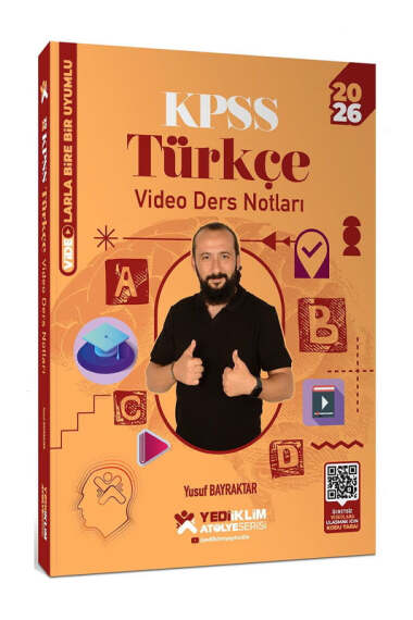 Yediiklim Yayınları 2026 KPSS Genel Yetenek Atölye Serisi Türkçe Video Ders Notları - Yediiklim Yayınları kitap kapağı