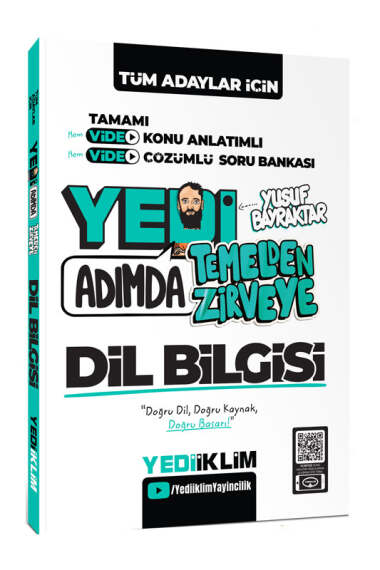 Yediiklim Yayınları Tüm Adaylar İçin Yedi Adımda Temelden Zirveye Dil Bilgisi Video Konu Anlatımlı Video Çözümlü Soru Bankası - Yediiklim Yayınları kitap kapağı