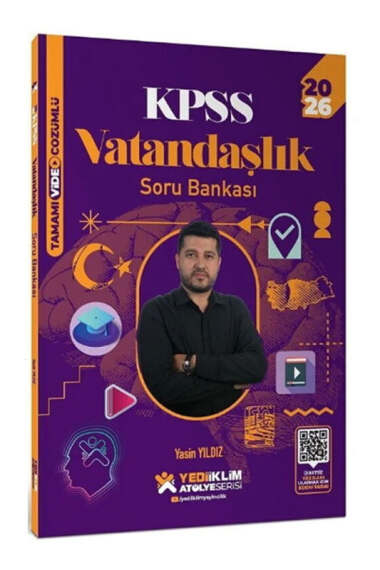 Yediiklim Yayınları 2026 KPSS Genel Kültür Atölye Serisi Vatandaşlık Soru Bankası - Yediiklim Yayınları kitap kapağı