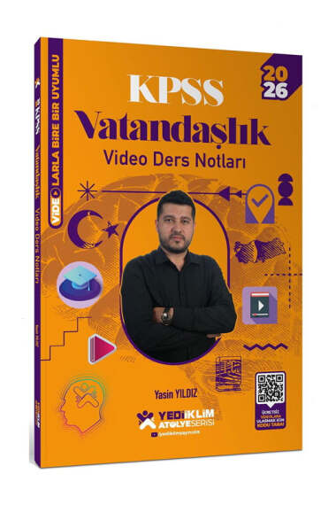 Yediiklim Yayınları 2026 KPSS Genel Kültür Atölye Serisi Vatandaşlık Video Ders Notları - Yediiklim Yayınları kitap kapağı
