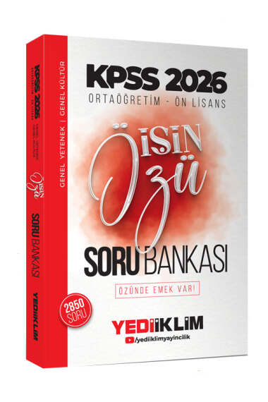 Yediiklim Yayınları 2026 KPSS Ortaöğretim-Önlisans İşin Özü Tek Kitap Soru Bankası (2850 soru) - Yediiklim Yayınları kitap kapağı