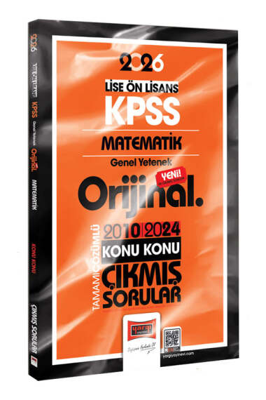 Yargı Yayınları 2026 KPSS Lise-Önlisans Matematik Orijinal 2010-2024 Konu Konu Çıkmış Sorular - Yargı KPSS kitap kapağı