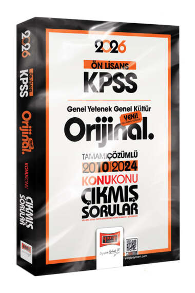 Yargı Yayınları 2026 KPSS Ön Lisans GK-GY Orijinal 2010-2024 Konu Konu Çıkmış Sorular - Yargı KPSS kitap kapağı