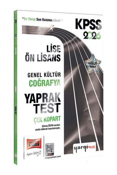 Yargı Yayınları 2026 KPSS Lise-Ön Lisans Genel Kültür Coğrafya Çek Kopart Yaprak Test - Yargı KPSS kitap kapağı