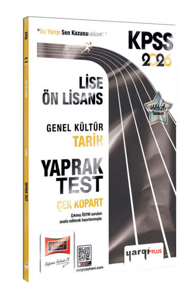 Yargı Yayınları 2026 KPSS Lise-Ön Lisans Genel Kültür Tarih Çek Kopart Yaprak Test - Yargı KPSS kitap kapağı