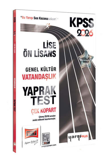 Yargı Yayınları 2026 KPSS Lise-Ön Lisans Genel Kültür Vatandaşlık Çek Kopart Yaprak Test - Yargı KPSS kitap kapağı