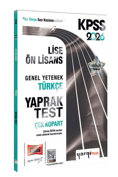 Yargı Yayınları 2026 KPSS Lise-Ön Lisans Genel Yetenek Türkçe Çek Kopart Yaprak Test - Yargı KPSS kitap kapağı
