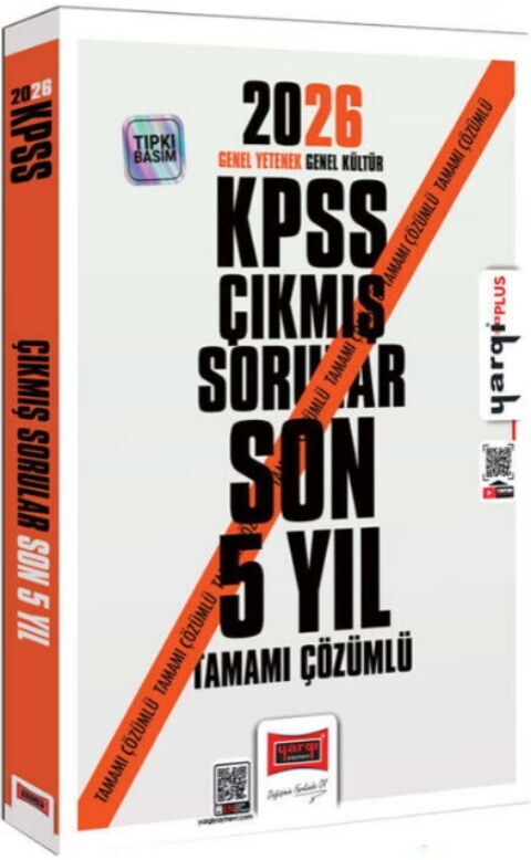 Yargı Yayınları 2026 KPSS Genel Kültür Genel Yetenek Tüm Dersler Tamamı Çözümlü Son 5 Yıl Çıkmış Sorular - Yargı Yayınları kitap kapağı