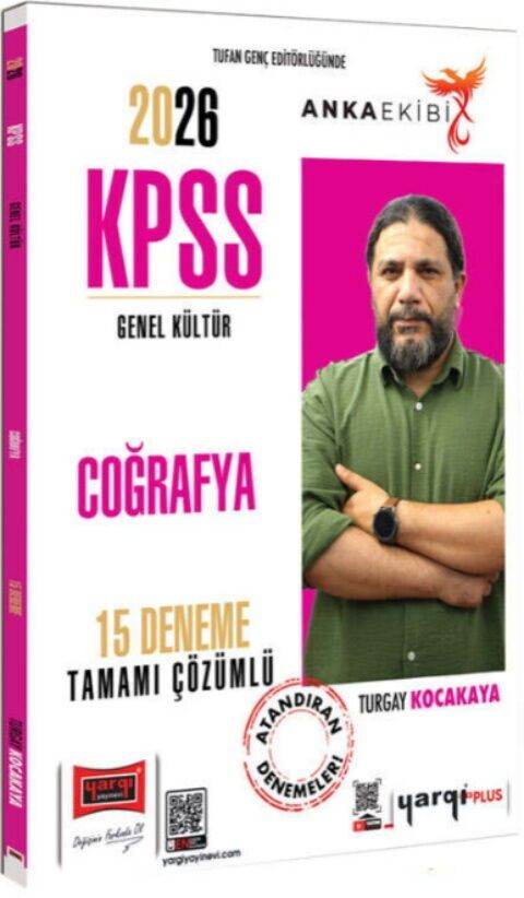 Yargı Yayınları 2026 KPSS Genel Kültür Coğrafya Anka Ekibi Tamamı Çözümlü 15 Deneme - Yargı Yayınları kitap kapağı